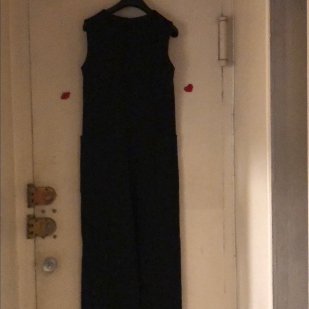 Caara - Black wide leg jumpsuit.